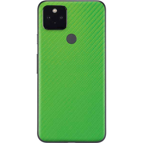Green Carbon Fiber Specialty Material Google Pixel 4a 5G Skin